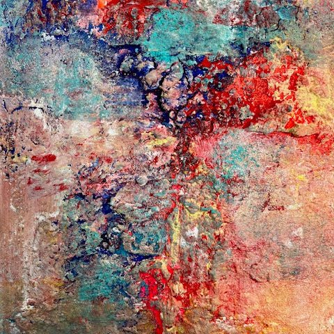 Abstraktes Gemälde kaufen - Forged in Chaos 100x80 cm - gemaelde - kaufen - sabine - runge - muenchen