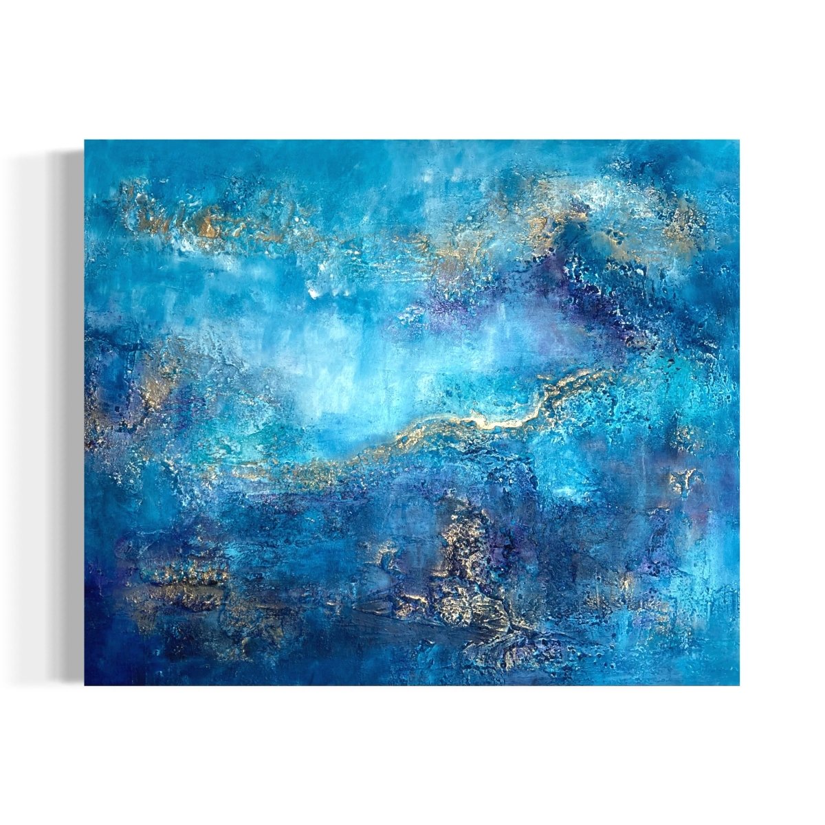 Abstraktes Gemälde kaufen - Golden Wings 120x100 cm - gemaelde - kaufen - sabine - runge - muenchen