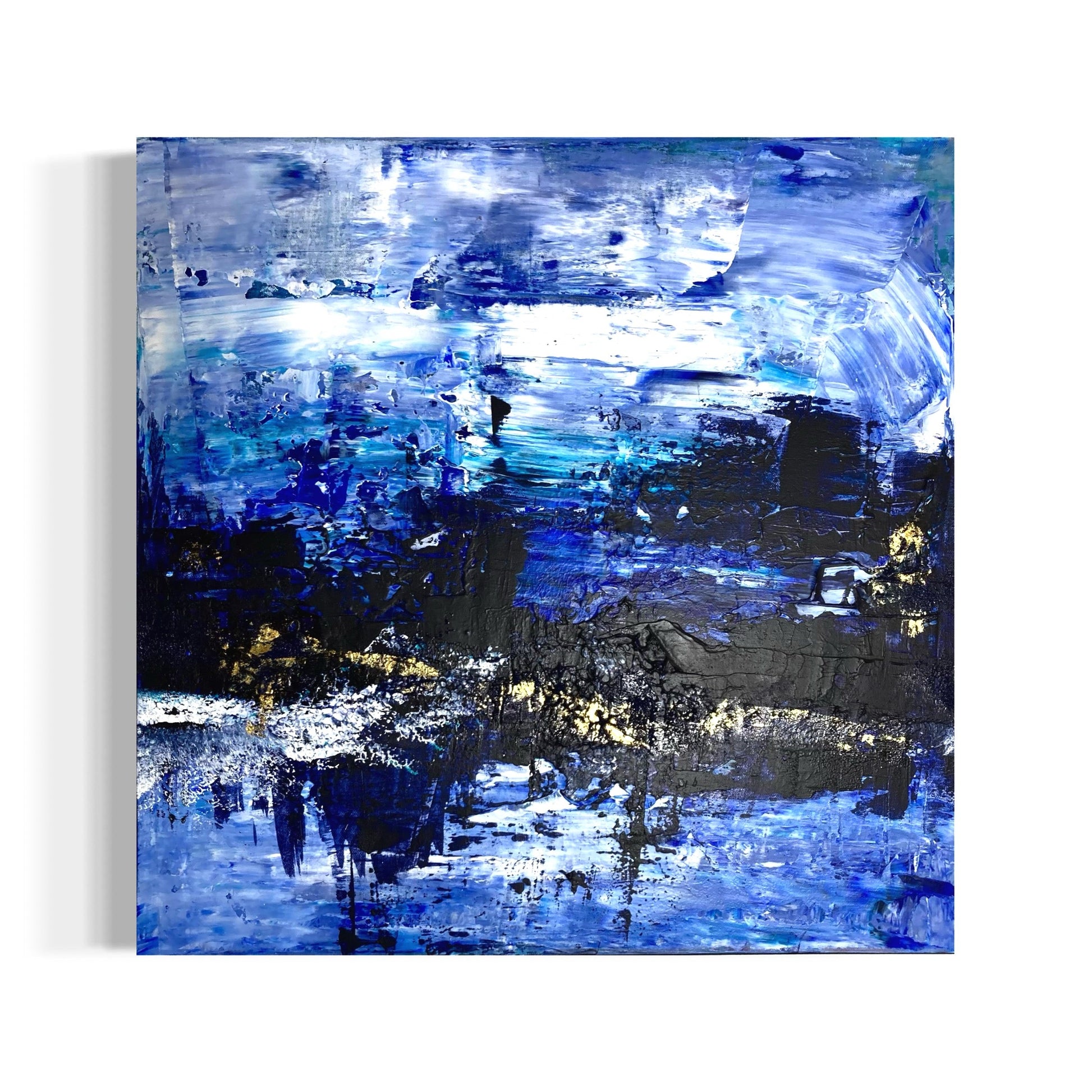 Abstraktes Gemälde kaufen - Heart in Alaska 60x60 cm - gemaelde - kaufen - sabine - runge - muenchen