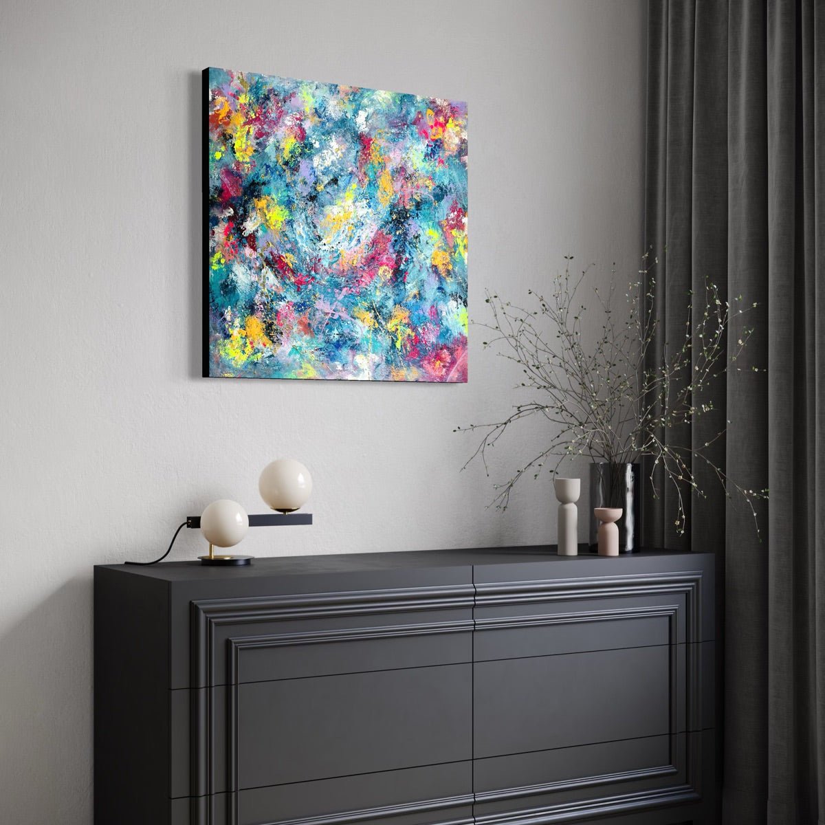 Abstraktes Gemälde kaufen - Infinite Pulse 80x80 cm - gemaelde - kaufen - sabine - runge - muenchen