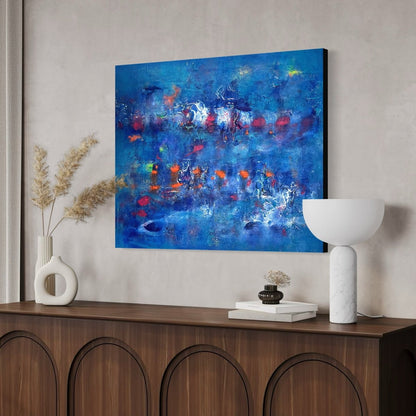 Abstraktes Gemälde kaufen - La Mer 100x80 cm - gemaelde - kaufen - sabine - runge - muenchen