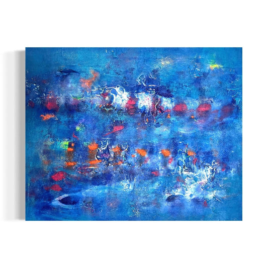 Abstraktes Gemälde kaufen - La Mer 100x80 cm - gemaelde - kaufen - sabine - runge - muenchen
