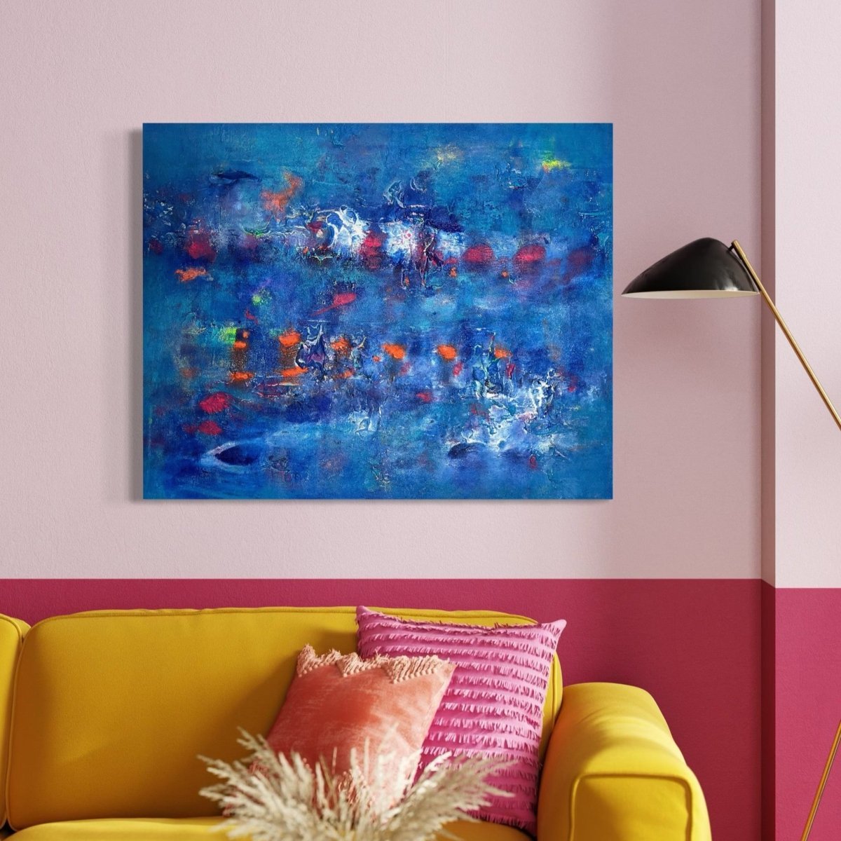 Abstraktes Gemälde kaufen - La Mer 100x80 cm - gemaelde - kaufen - sabine - runge - muenchen
