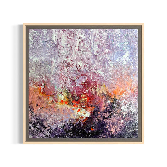 Abstraktes Gemälde kaufen - Lava & Lavender 30x30 cm - gemaelde - kaufen - sabine - runge - muenchen