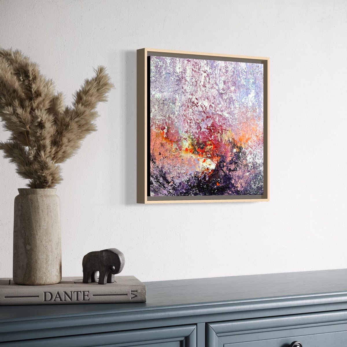 Abstraktes Gemälde kaufen - Lava & Lavender 30x30 cm - gemaelde - kaufen - sabine - runge - muenchen