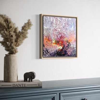 Abstraktes Gemälde kaufen - Lava & Lavender 30x30 cm - gemaelde - kaufen - sabine - runge - muenchen