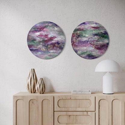 Abstraktes Gemälde kaufen - Lost Planet ø 60 cm - gemaelde - kaufen - sabine - runge - muenchen