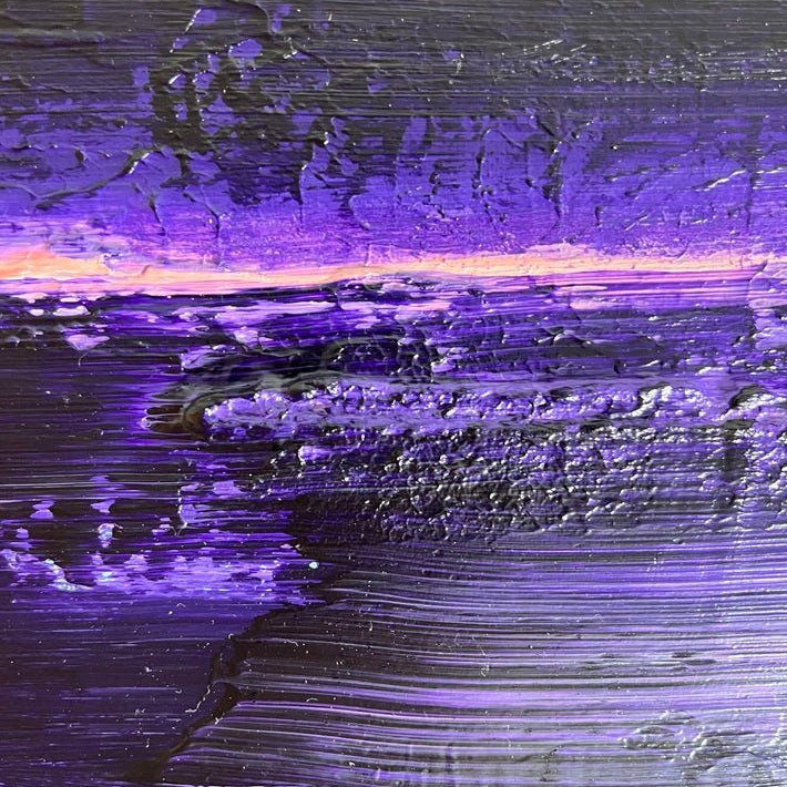 Abstraktes Gemälde kaufen - L’Ultime Lueur du Soir 30×30 cm - gemaelde - kaufen - sabine - runge - muenchen