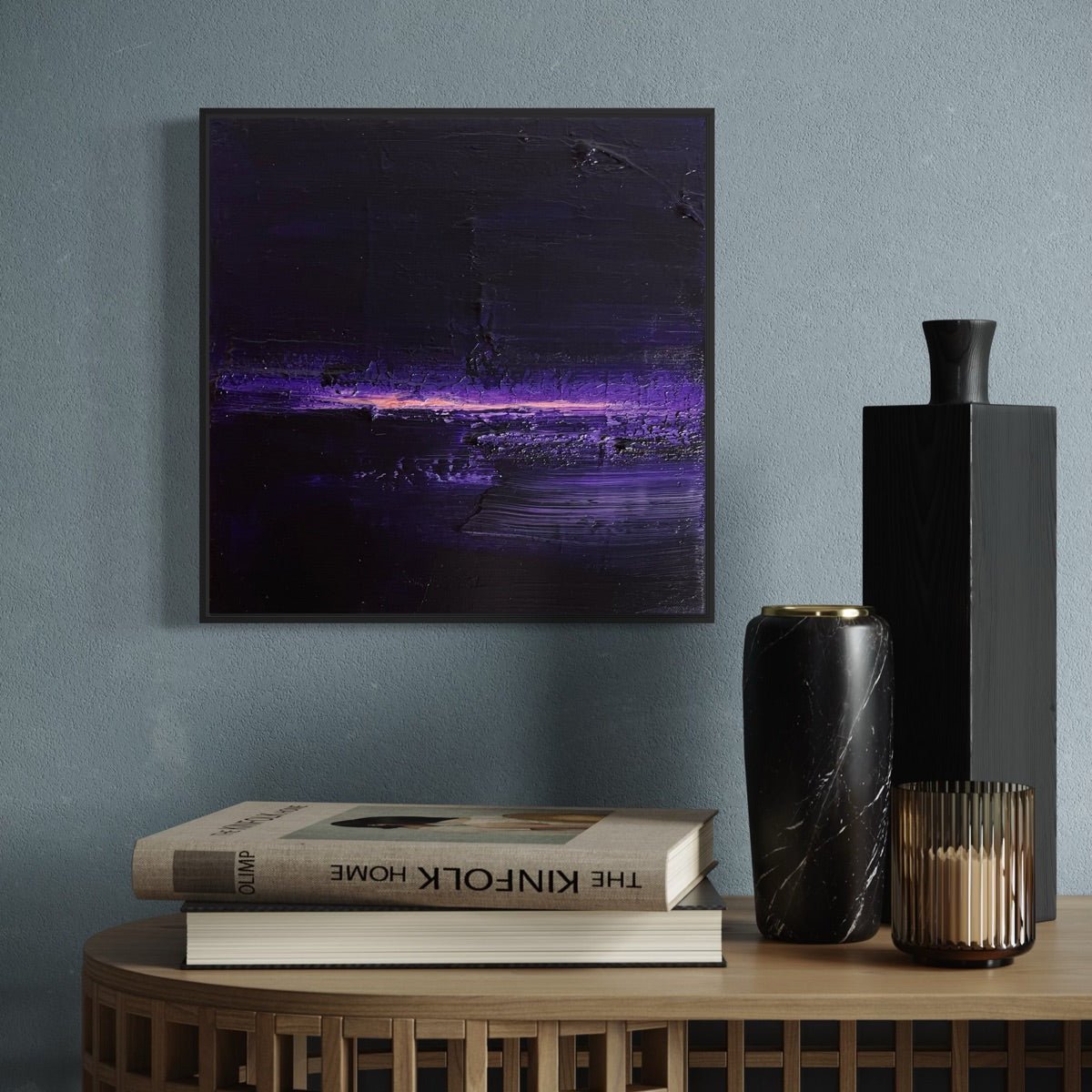 Abstraktes Gemälde kaufen - L’Ultime Lueur du Soir 30×30 cm - gemaelde - kaufen - sabine - runge - muenchen