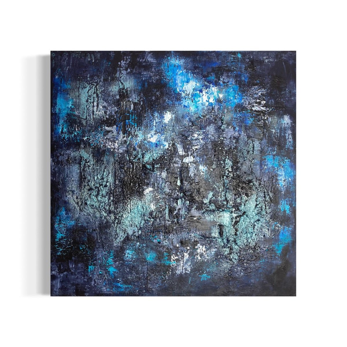 Abstraktes Gemälde kaufen - Midnight Fever 100x100 cm - gemaelde - kaufen - sabine - runge - muenchen