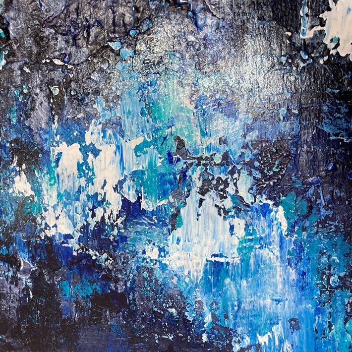 Abstraktes Gemälde kaufen - Midnight Fever 100x100 cm - gemaelde - kaufen - sabine - runge - muenchen