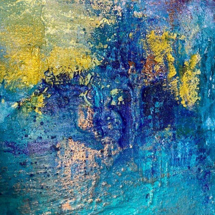 Abstraktes Gemälde kaufen - Morning Glow 120x100 cm - gemaelde - kaufen - sabine - runge - muenchen