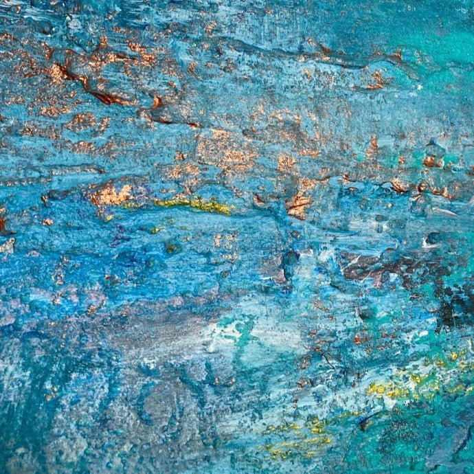 Abstraktes Gemälde kaufen - Morning Glow 120x100 cm - gemaelde - kaufen - sabine - runge - muenchen