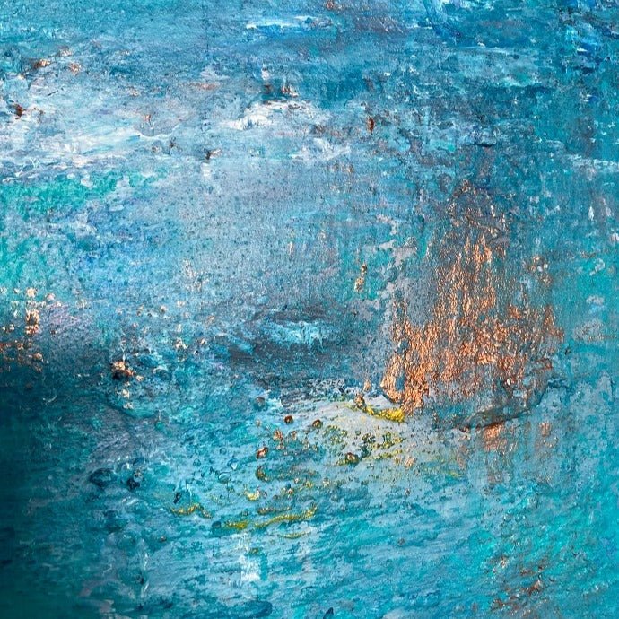 Abstraktes Gemälde kaufen - Morning Glow 120x100 cm - gemaelde - kaufen - sabine - runge - muenchen