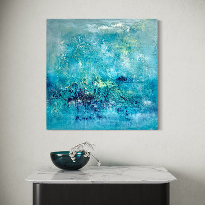 Abstraktes Gemälde kaufen - Ocean of Clouds 60x60 cm - gemaelde - kaufen - sabine - runge - muenchen