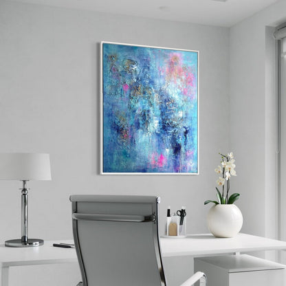 Abstraktes Gemälde kaufen - Ocean Vibes 100x80 cm - gemaelde - kaufen - sabine - runge - muenchen