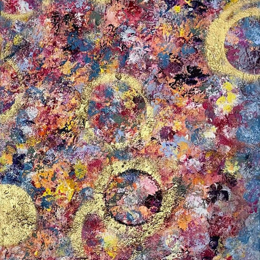 Abstraktes Gemälde kaufen - Out of the Bubble 100x100 cm - gemaelde - kaufen - sabine - runge - muenchen