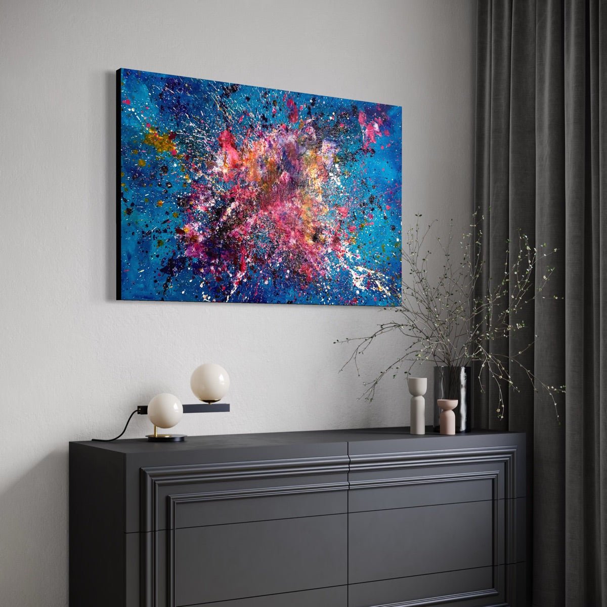 Abstraktes Gemälde kaufen - Serotonin Flow 120x80 cm - gemaelde - kaufen - sabine - runge - muenchen