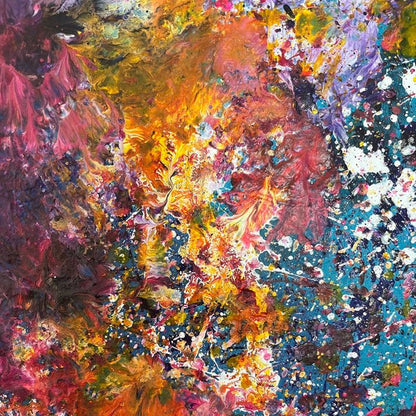 Abstraktes Gemälde kaufen - Serotonin Flow 120x80 cm - gemaelde - kaufen - sabine - runge - muenchen