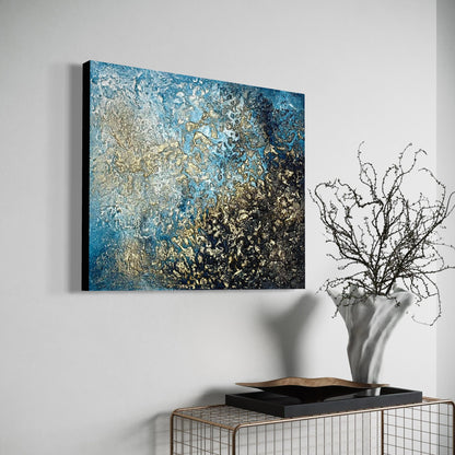 Abstraktes Gemälde kaufen - Shifting Horizons 60x50 cm - gemaelde - kaufen - sabine - runge - muenchen