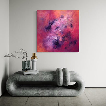 Abstraktes Gemälde kaufen - Silent Intensity 100x100 cm - gemaelde - kaufen - sabine - runge - muenchen