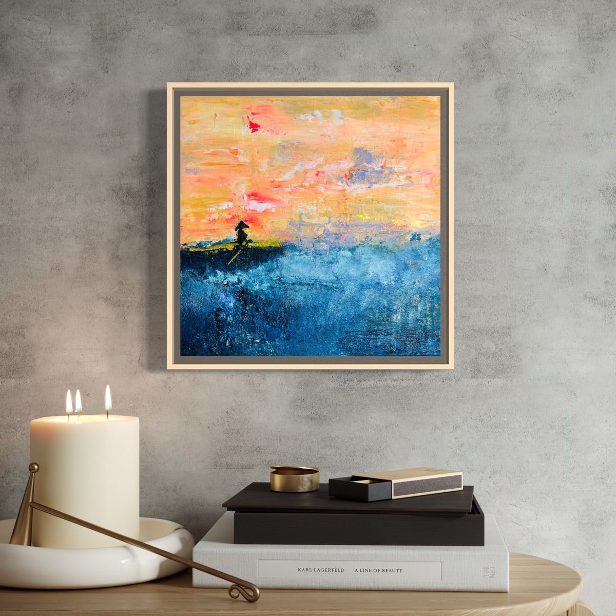 Abstraktes Gemälde kaufen - Silent Navigator 30x30 cm - gemaelde - kaufen - sabine - runge - muenchen
