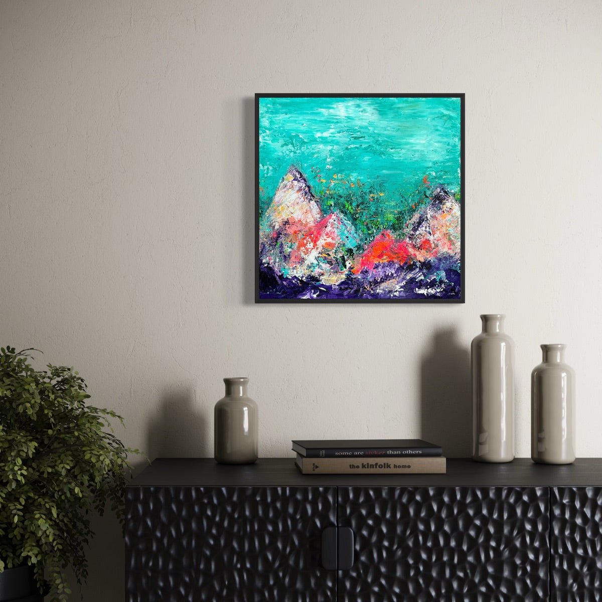 Abstraktes Gemälde kaufen - Spirit of Andes 40x40 cm - gemaelde - kaufen - sabine - runge - muenchen