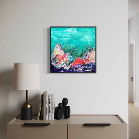 Abstraktes Gemälde kaufen - Spirit of Andes 40x40 cm - gemaelde - kaufen - sabine - runge - muenchen