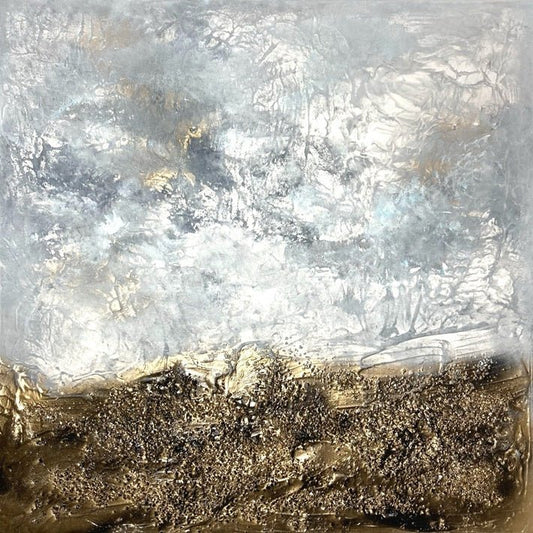 Abstraktes Gemälde kaufen - Stillness of Heart 80x80 cm - gemaelde - kaufen - sabine - runge - muenchen