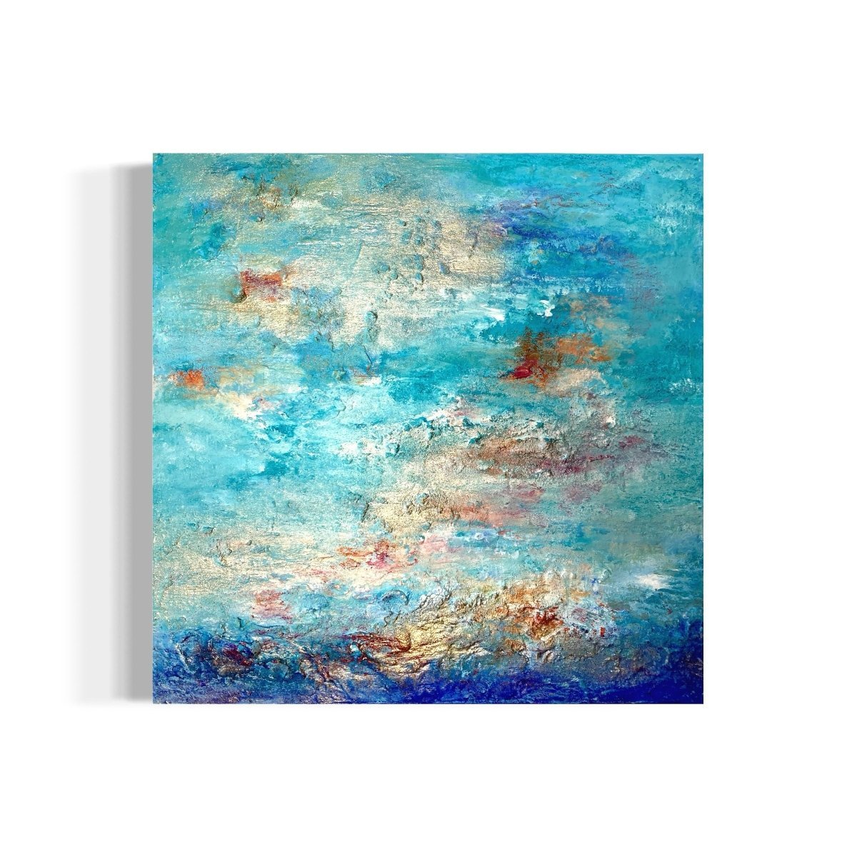 Abstraktes Gemälde kaufen - Sunset Moment 60x60 cm - gemaelde - kaufen - sabine - runge - muenchen