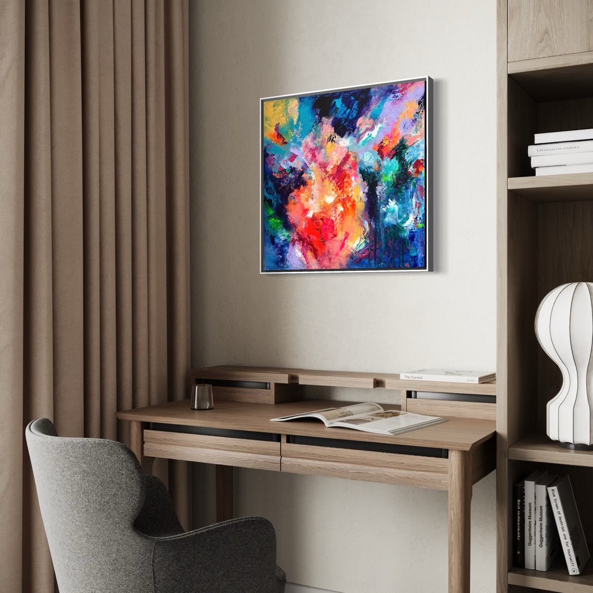Abstraktes Gemälde kaufen - Vibrant Awakening 40x40 cm - gemaelde - kaufen - sabine - runge - muenchen