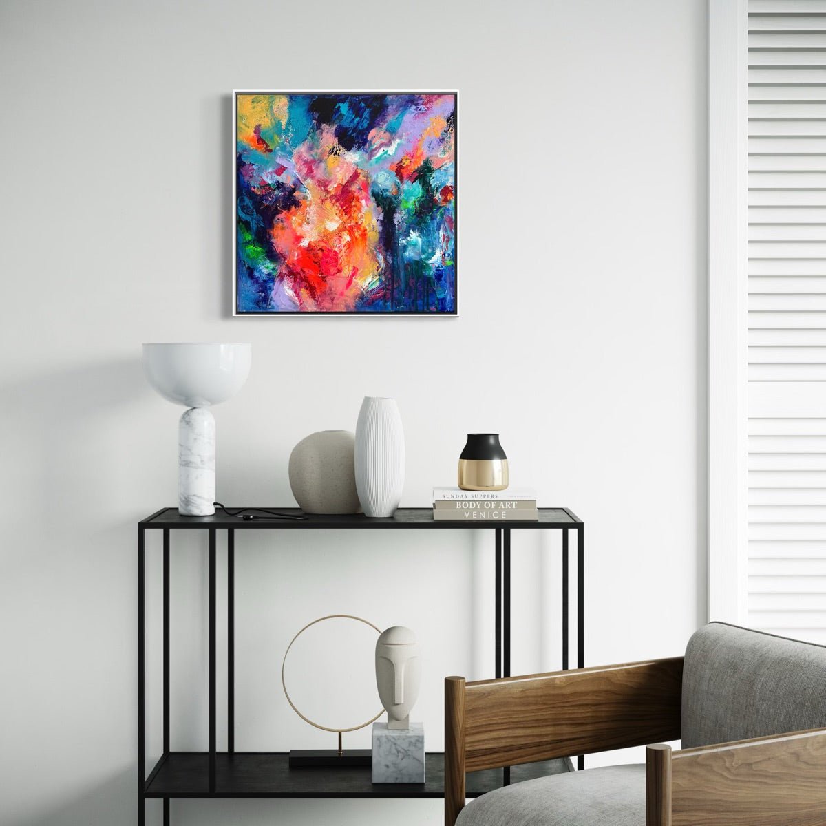 Abstraktes Gemälde kaufen - Vibrant Awakening 40x40 cm - gemaelde - kaufen - sabine - runge - muenchen
