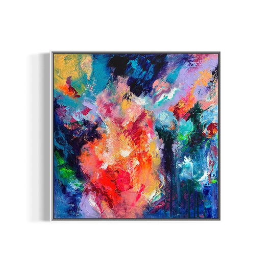 Abstraktes Gemälde kaufen - Vibrant Awakening 40x40 cm - gemaelde - kaufen - sabine - runge - muenchen