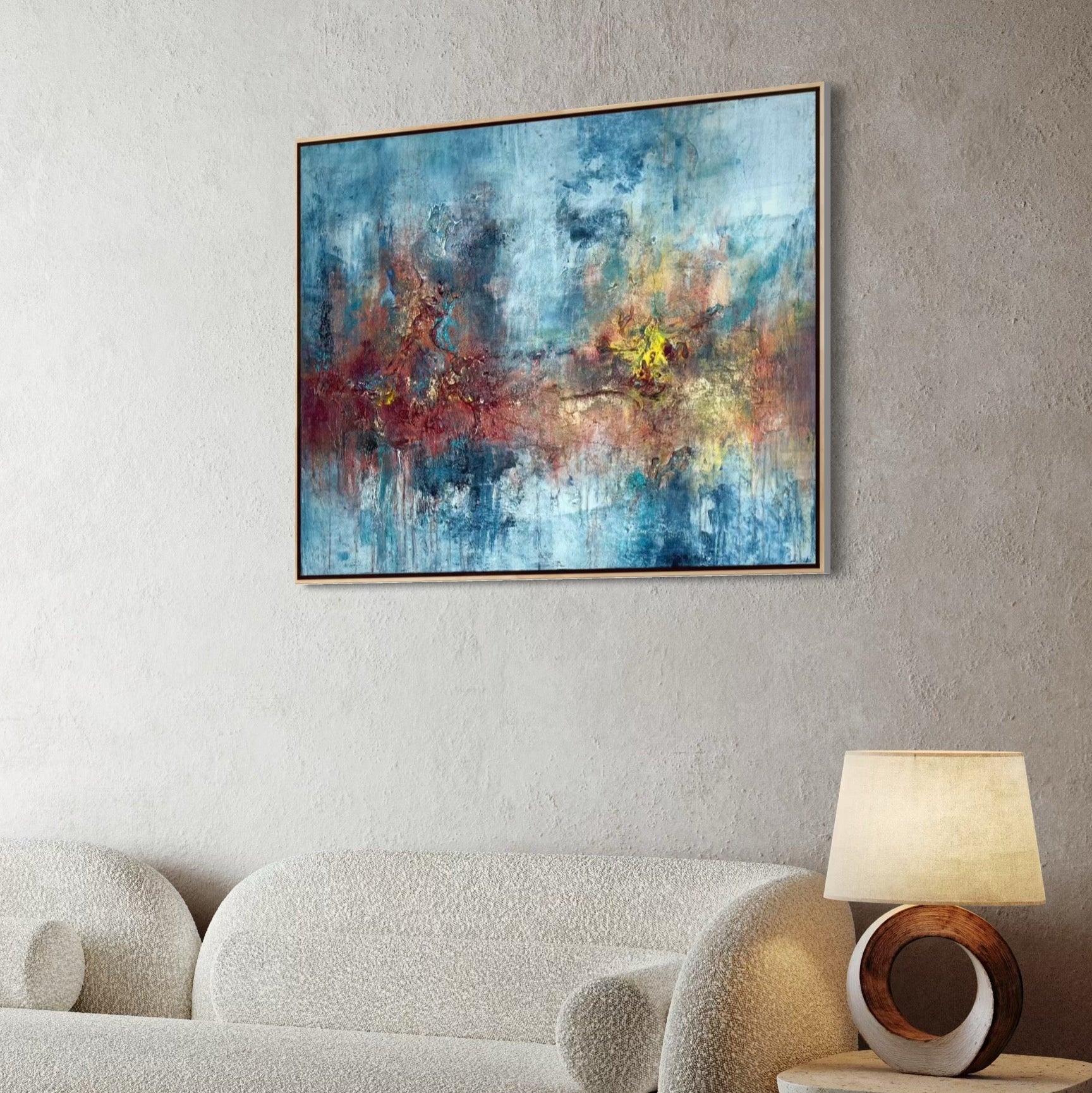 Abstraktes Gemälde kaufen - Whispers Between Worlds 100x80 cm - gemaelde - kaufen - sabine - runge - muenchen