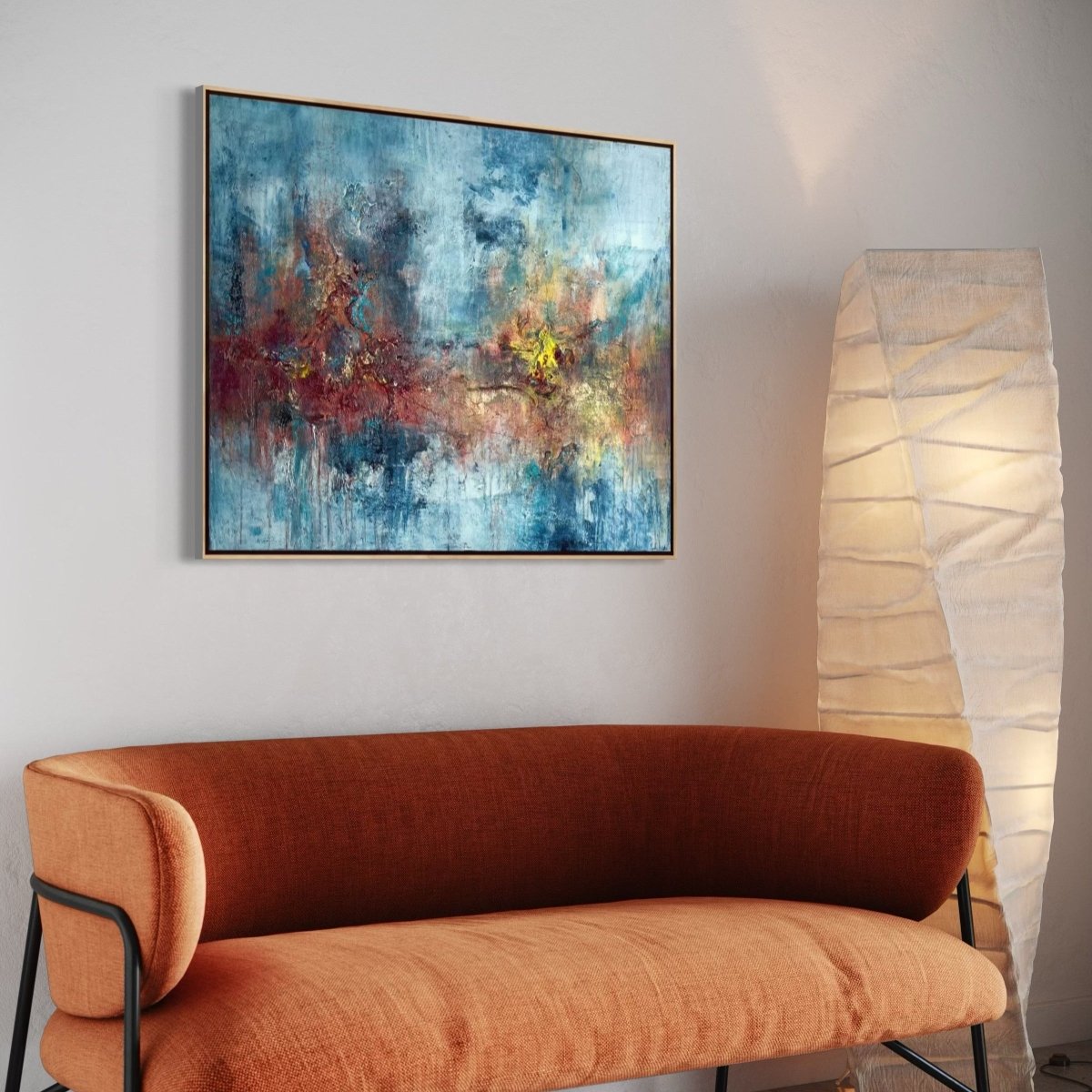 Abstraktes Gemälde kaufen - Whispers Between Worlds 100x80 cm - gemaelde - kaufen - sabine - runge - muenchen