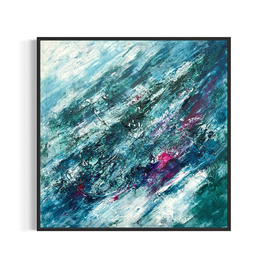 Gemälde kaufen | Fjords Embrace 80x80 cm - gemaelde - kaufen - sabine - runge - muenchen