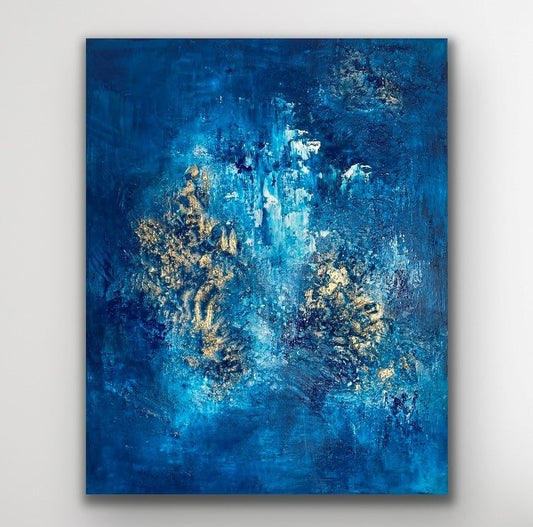 Gemälde kaufen | Blue Escape 100x80 cm-gemaelde-kaufen-sabine-runge-muenchen