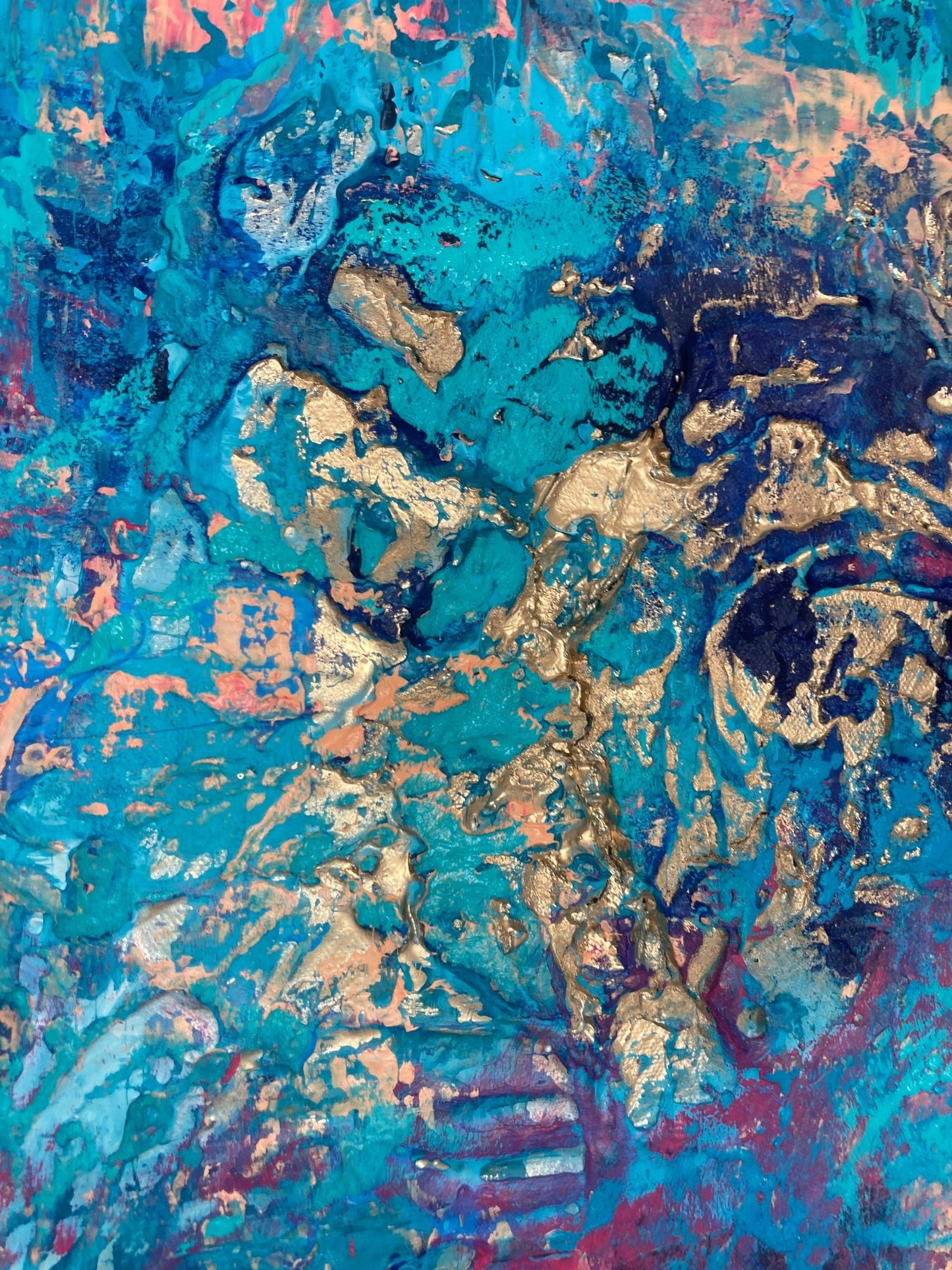 Kunstwerk kaufen | Blue Monday 80x80 cm-unikate-kaufen-sabine-runge-münchen
