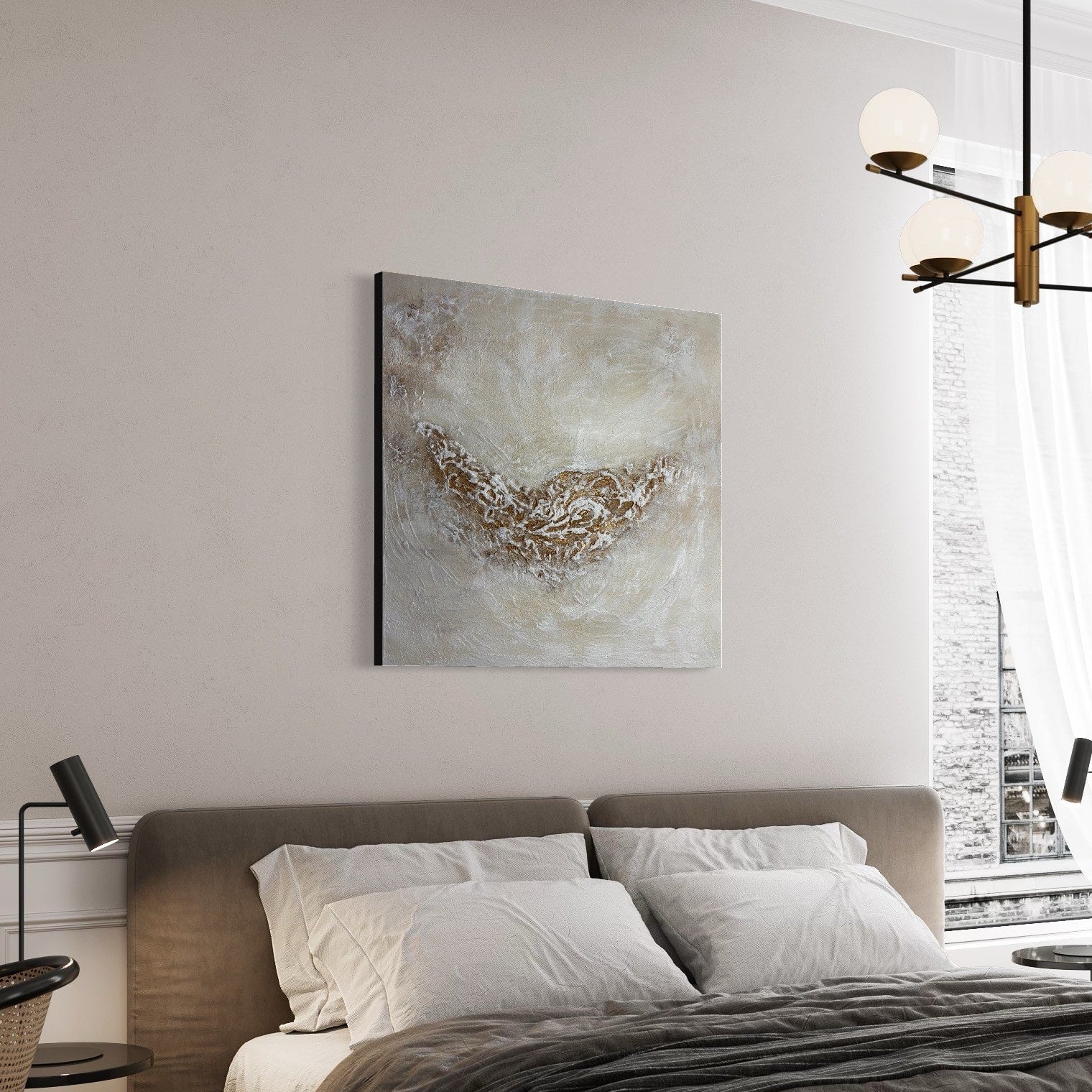 Gemälde kaufen | Eye Of Desert 100x100 cm-gemaelde-kaufen-sabine-runge-muenchen