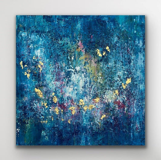 Gemälde kaufen | Lost Stars 100x100 cm-gemaelde-kaufen-sabine-runge-muenchen