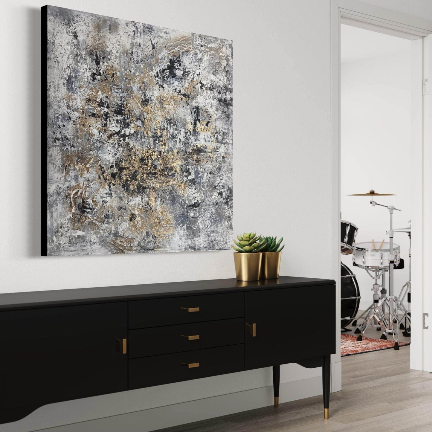Gemälde kaufen | Metropolis 100x100 cm-gemaelde-kaufen-sabine-runge-muenchen