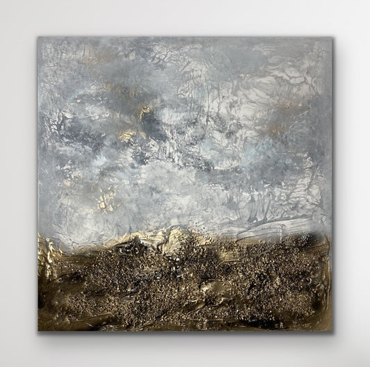 Gemälde kaufen | Stillness of Heart 80x80 cm-gemaelde-kaufen-sabine-runge-muenchen