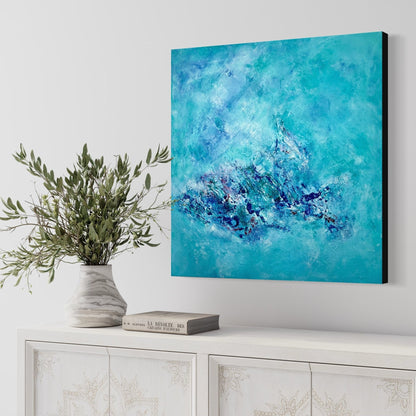 Abstraktes Gemälde kaufen - Celeste 80x80 cm - gemaelde - kaufen - sabine - runge - muenchen