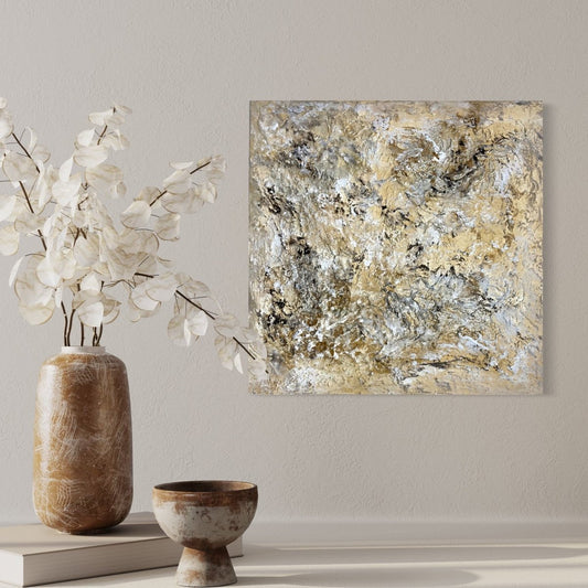 Abstraktes Gemälde kaufen - Champaign 60x60 cm - gemaelde - kaufen - sabine - runge - muenchen
