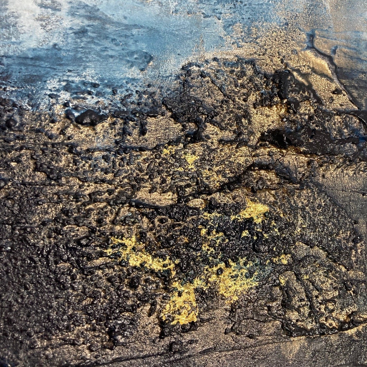 Abstraktes Gemälde kaufen - Falling Stars 120x80 cm - gemaelde - kaufen - sabine - runge - muenchen