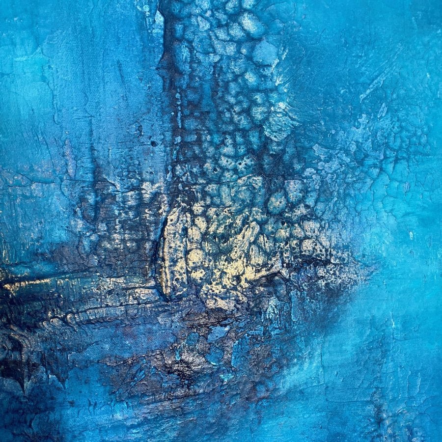 Abstraktes Gemälde kaufen: Fondo del Mar 60x80 cm - gemaelde - kaufen - sabine - runge - muenchen