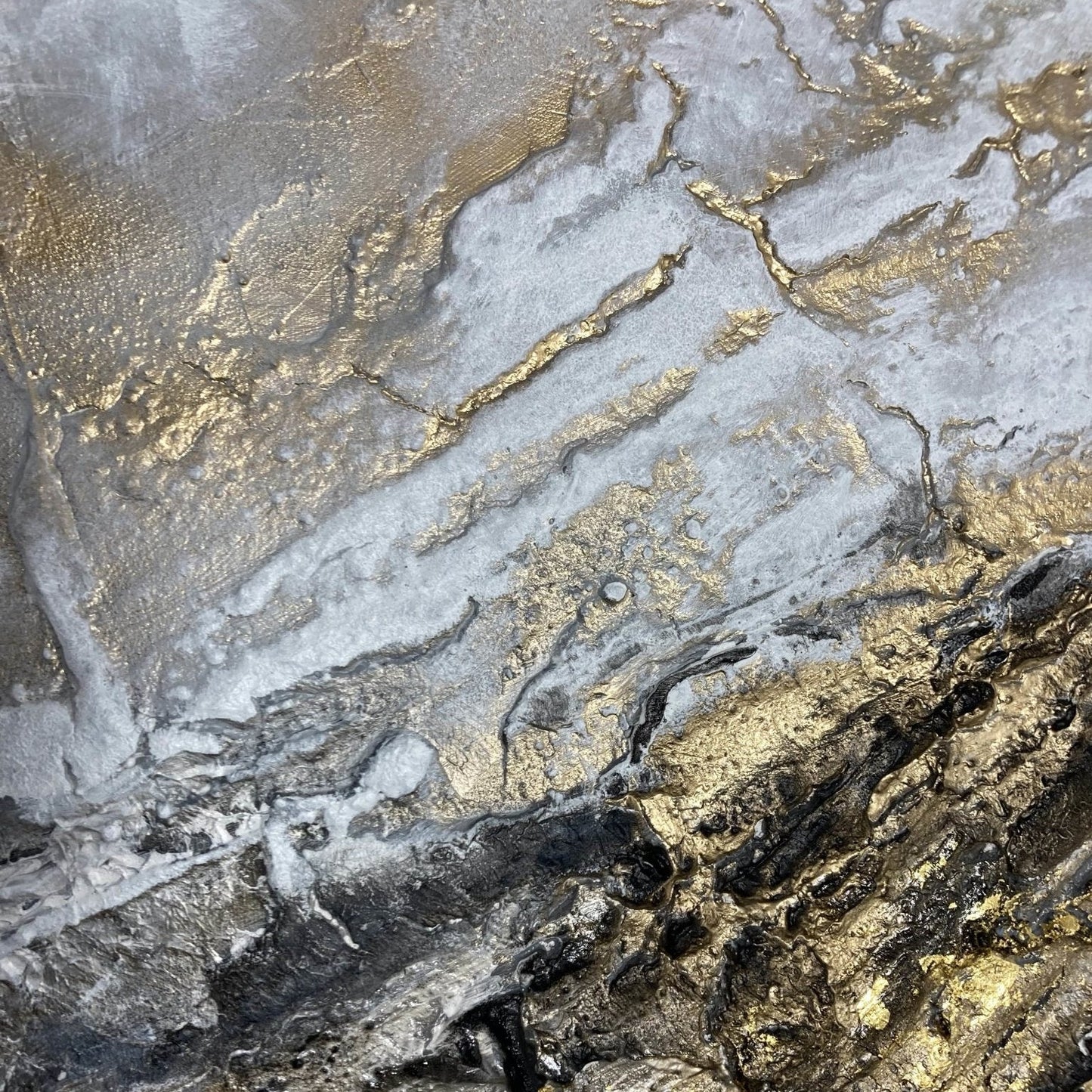 Abstraktes Gemälde kaufen - Golden Age 100x100 cm - gemaelde - kaufen - sabine - runge - muenchen