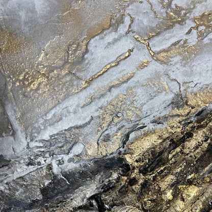 Abstraktes Gemälde kaufen - Golden Age 100x100 cm - gemaelde - kaufen - sabine - runge - muenchen