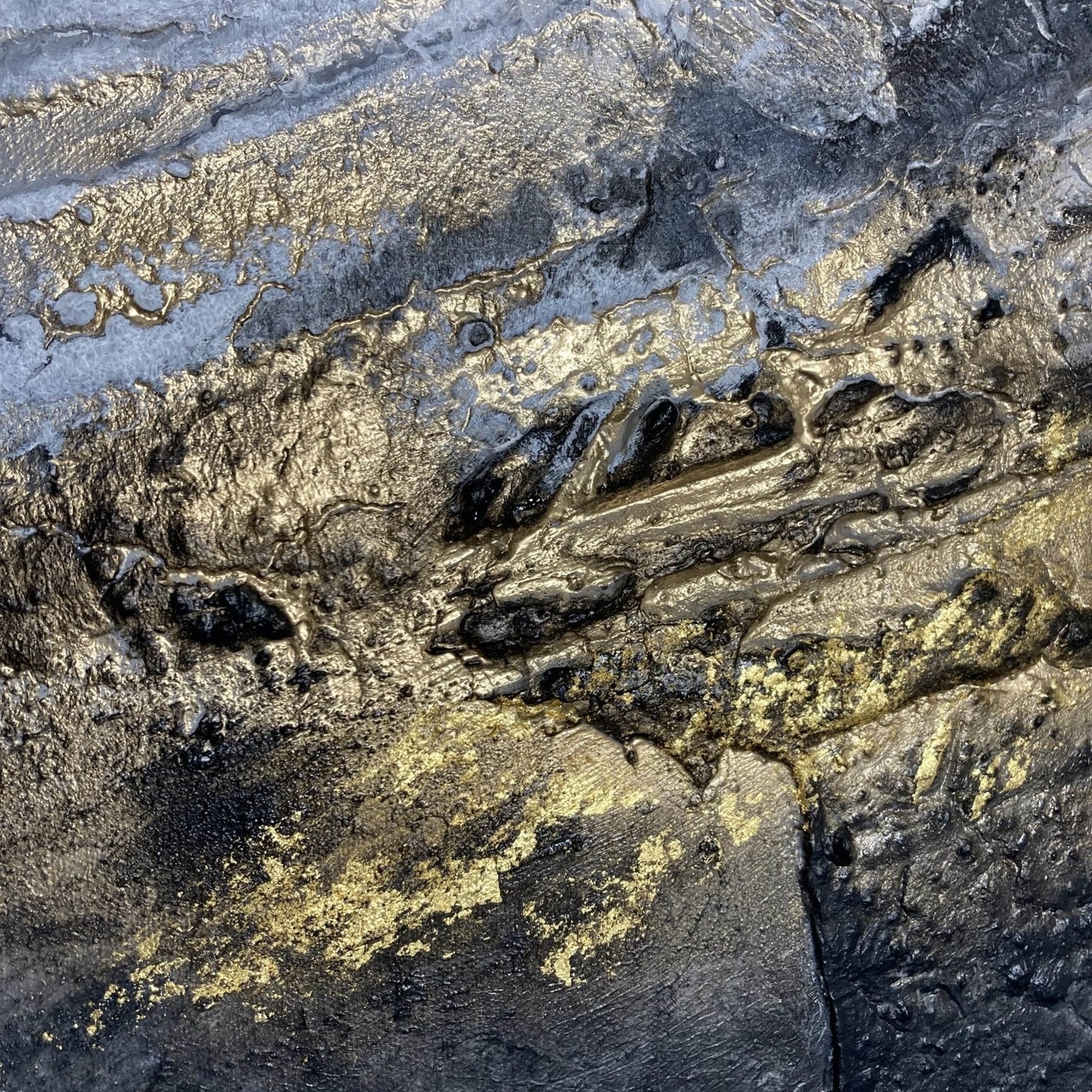 Abstraktes Gemälde kaufen - Golden Age 100x100 cm - gemaelde - kaufen - sabine - runge - muenchen