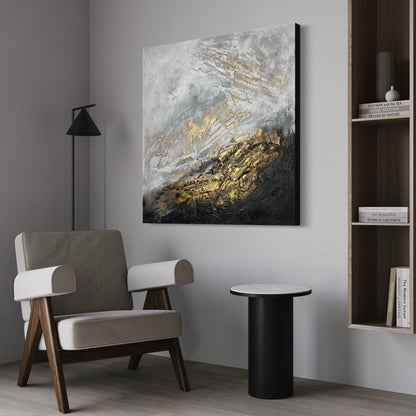 Abstraktes Gemälde kaufen - Golden Age 100x100 cm - gemaelde - kaufen - sabine - runge - muenchen